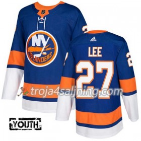 New York Islanders tröja Anders Lee 27 Adidas 2017-2018 Blå Authentic - NHL Tröjor Barn